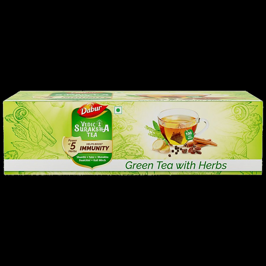 Dabur Vedic Suraksha Green Tea - Immunity Booster