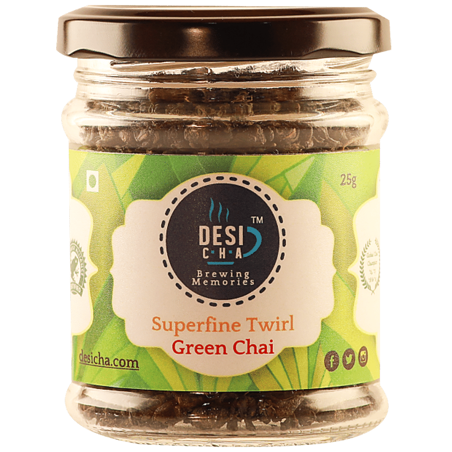 Desi Cha Superfine Twirl Green Tea- Steamdried