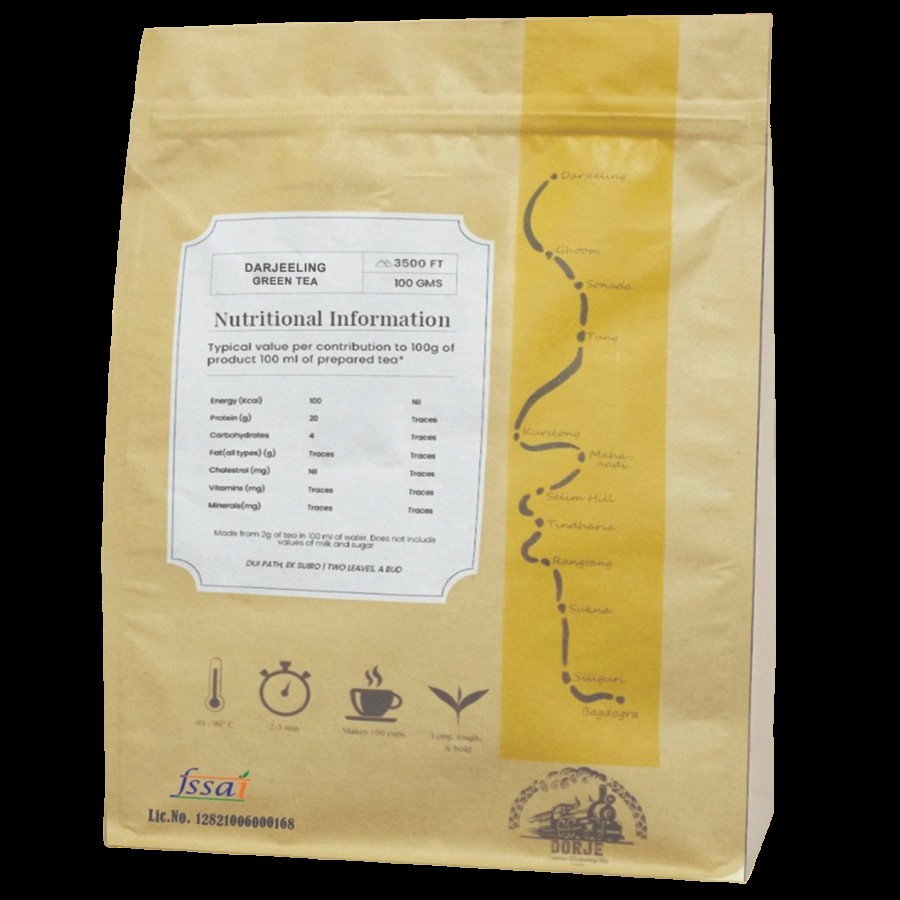 Dorje Second Flush Darjeeling Green Tea - Mild Flavour