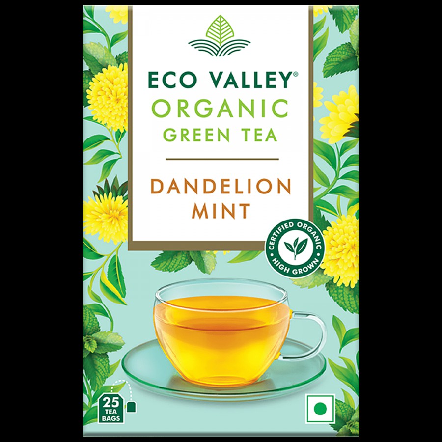 Eco Valley  Organic Green Tea - Dandelion Mint