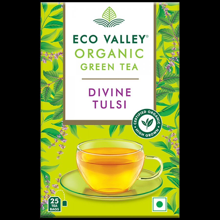 Eco Valley  Organic Green Tea - Divine Tulsi