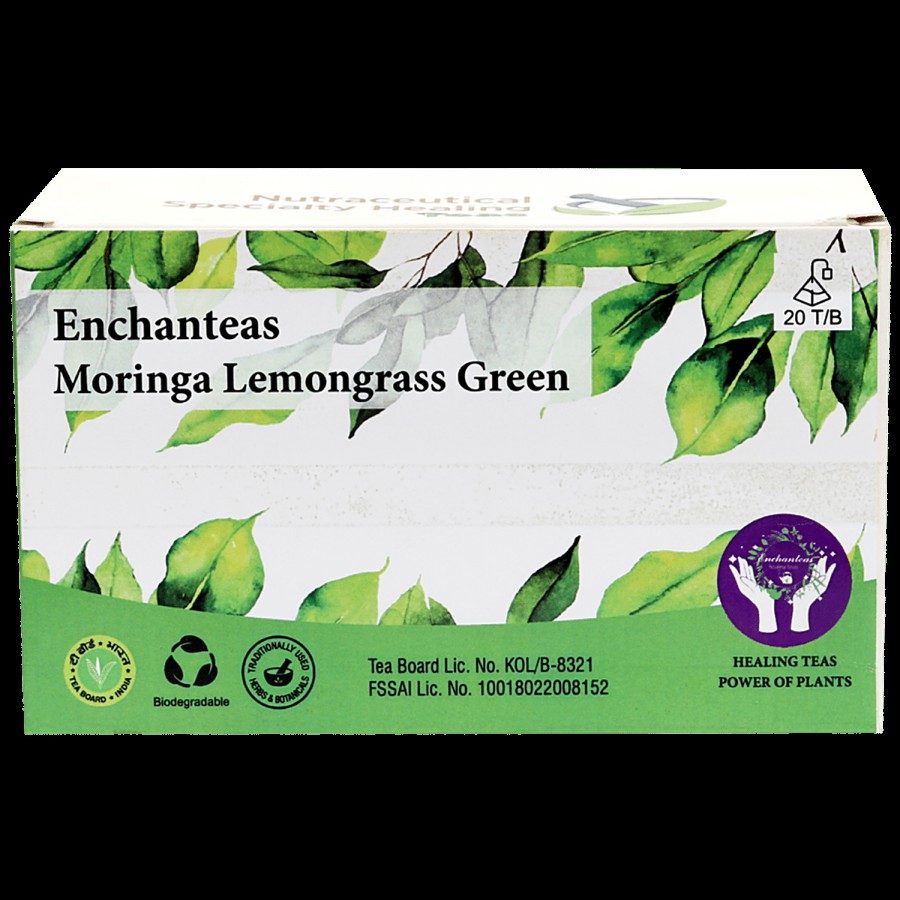 Enchanteas Moringa Lemongrass Green Tea - Antioxidants Rich