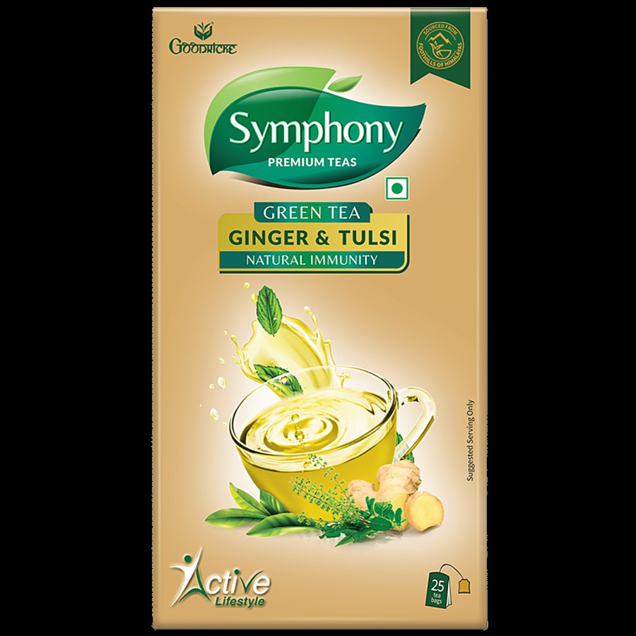 Goodricke Symphony Premium Green Tea For Natural Immunity - Ginger & Tulsi