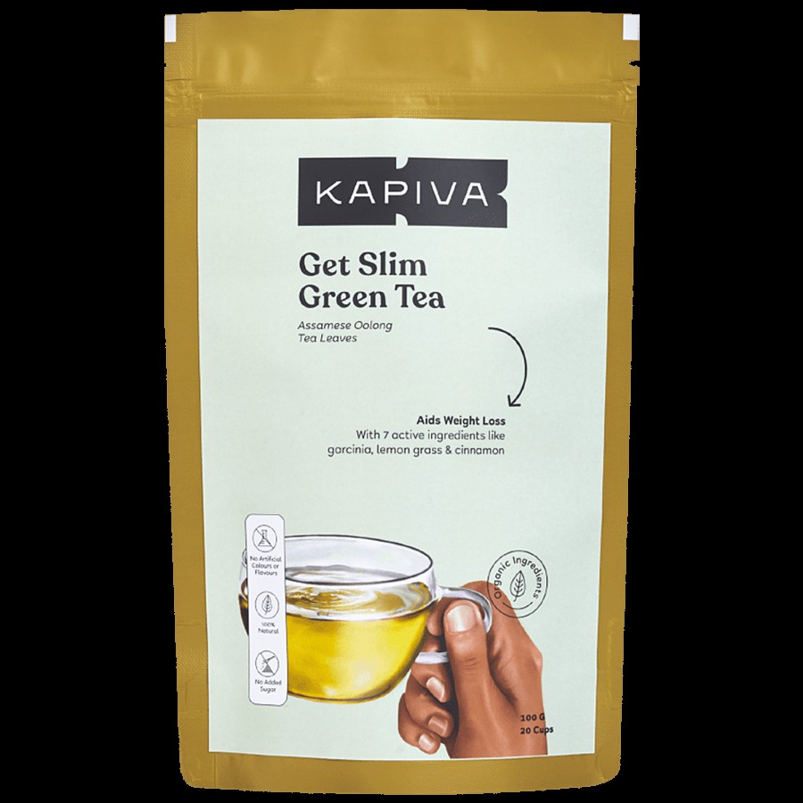 Kapiva Get Slim Ayurvedic Green Tea With Garcinia - Helps In Detox