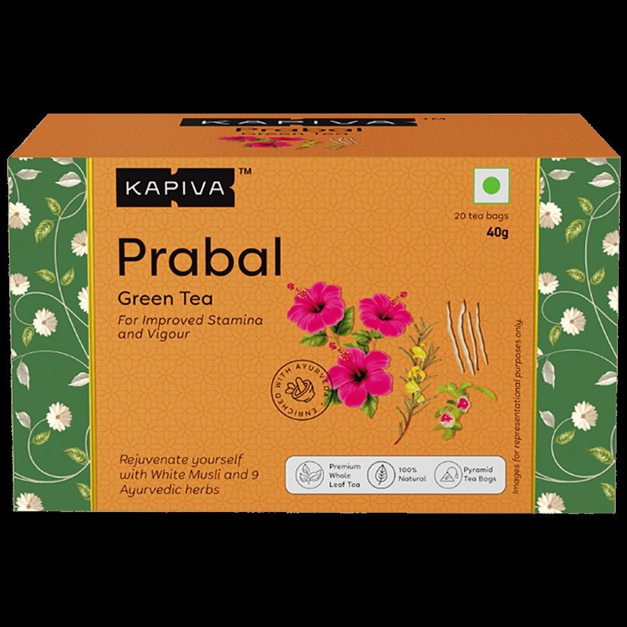 Kapiva Prabal Green Tea - Helps Improve Stamina and Vigour