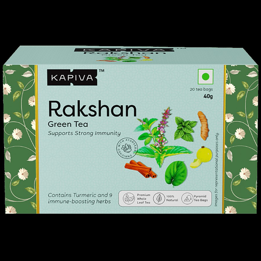 Kapiva Rakshan Green Tea - Supports Strong Immunity