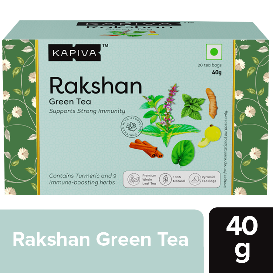 Kapiva Rakshan Green Tea - Supports Strong Immunity