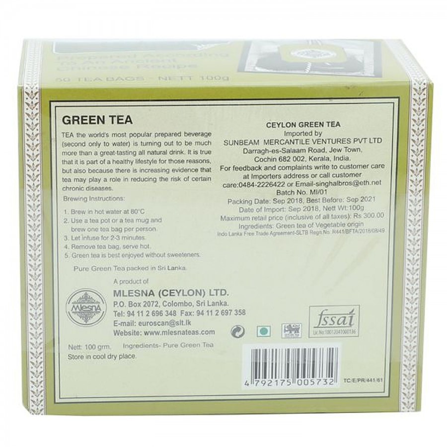 Mlesna Green Tea Bags - Pure