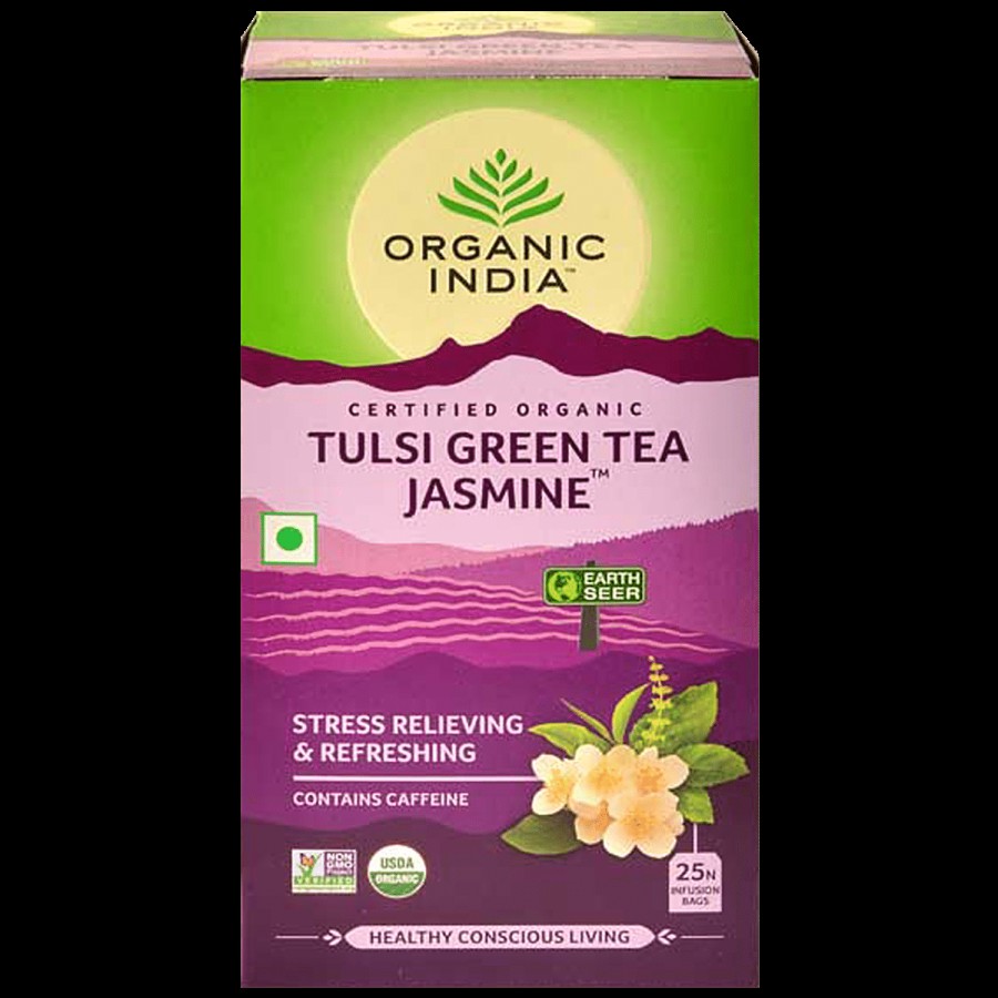 Organic India Organic Tulsi Green Tea - Jasmine