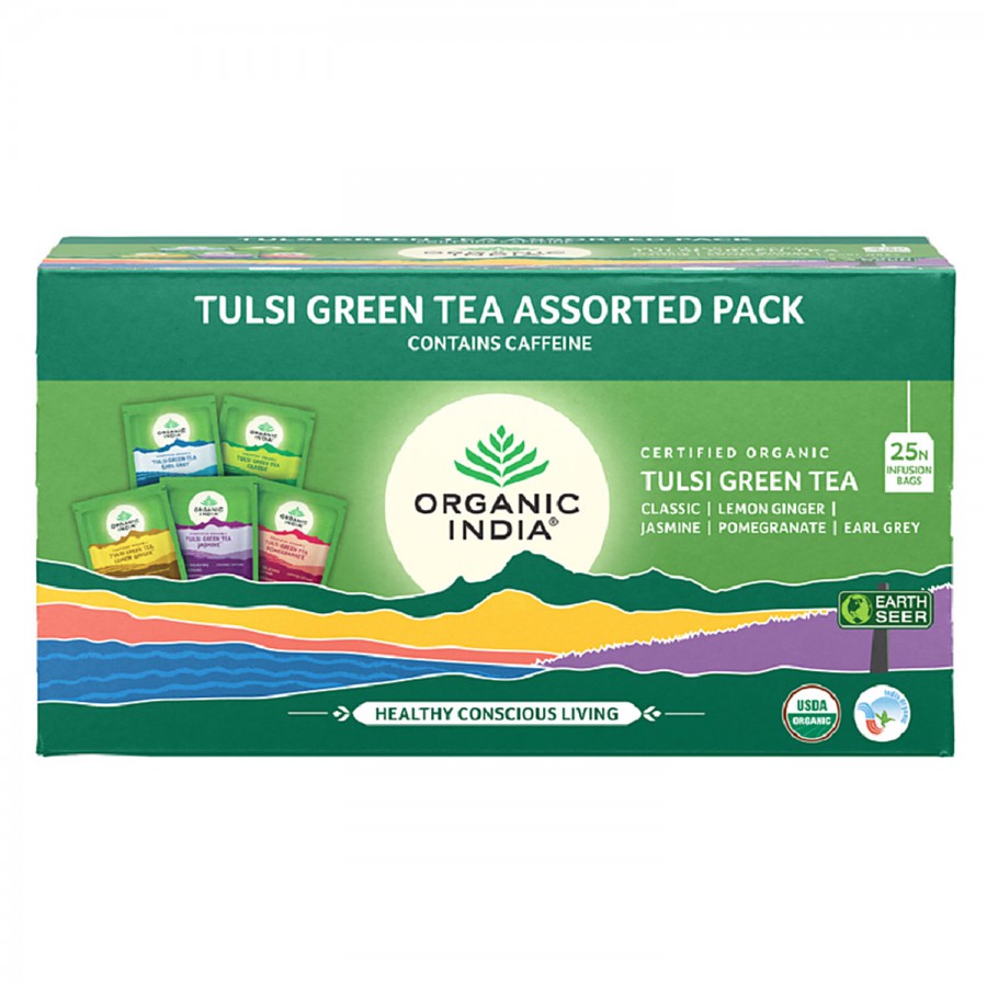 Organic India Tulsi Green Tea Assorted Pack