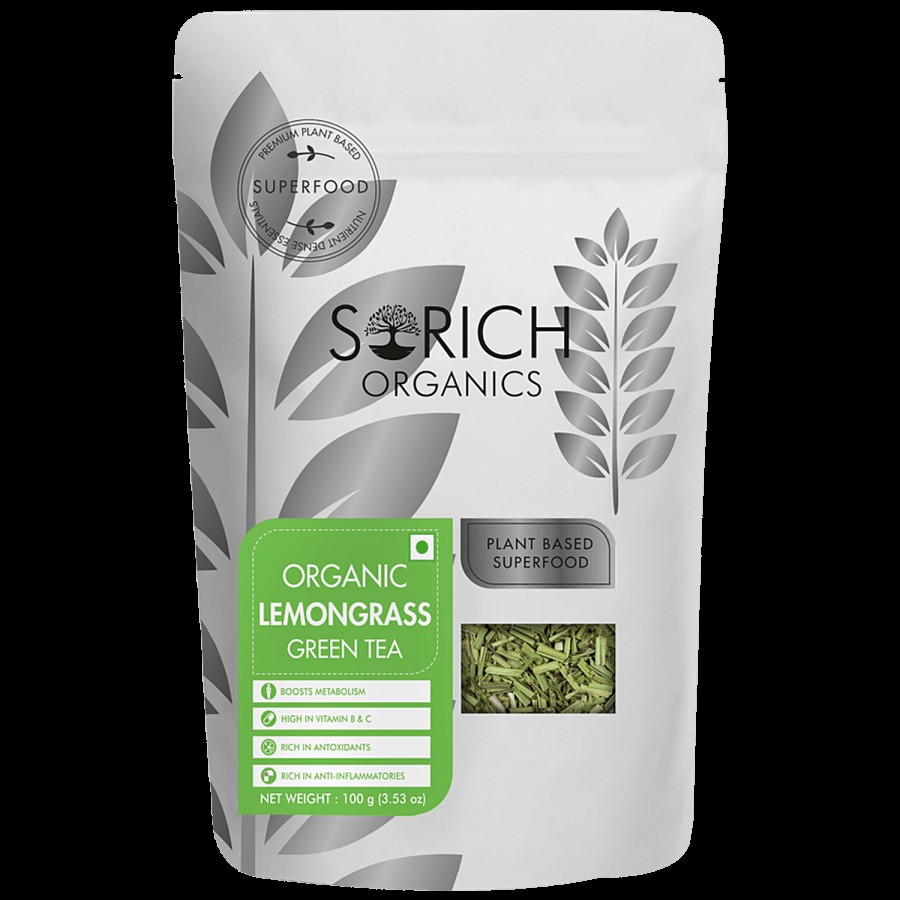 Sorich Organics Lemongrass Green Tea - Rich In Antioxidants