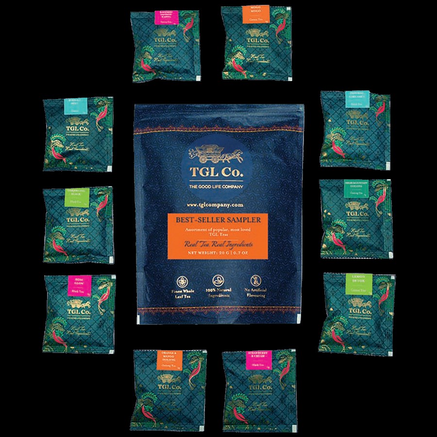 TGL Co. Best Seller Sampler Box Tea Bags Assortment