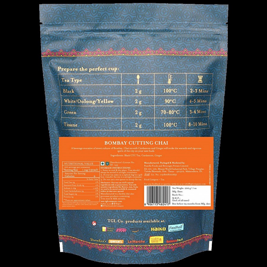 TGL Co. Bombay Cutting Chai Premium Chai Tea