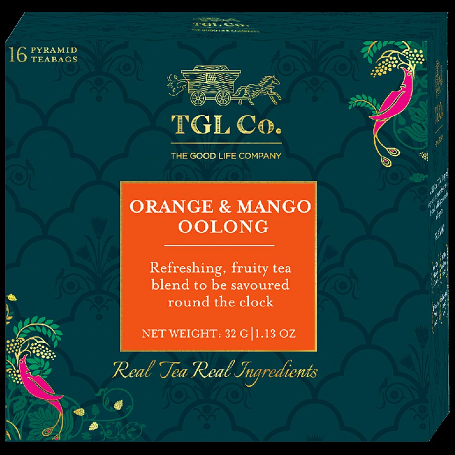 TGL Co. Orange & Mango Oolong Tea Bags Make Brew Iced Tea or Hot Tea