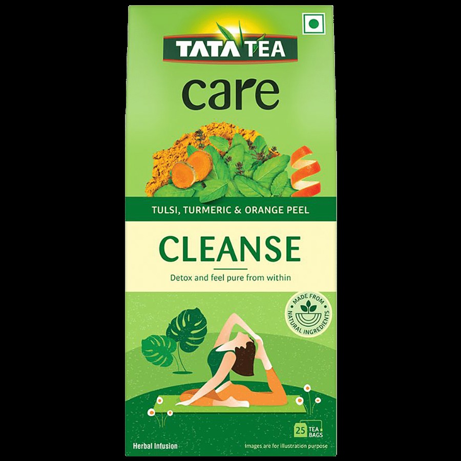 Tata Tea Care  Cleanse Herbal Infusion Green Tea With Tulsi