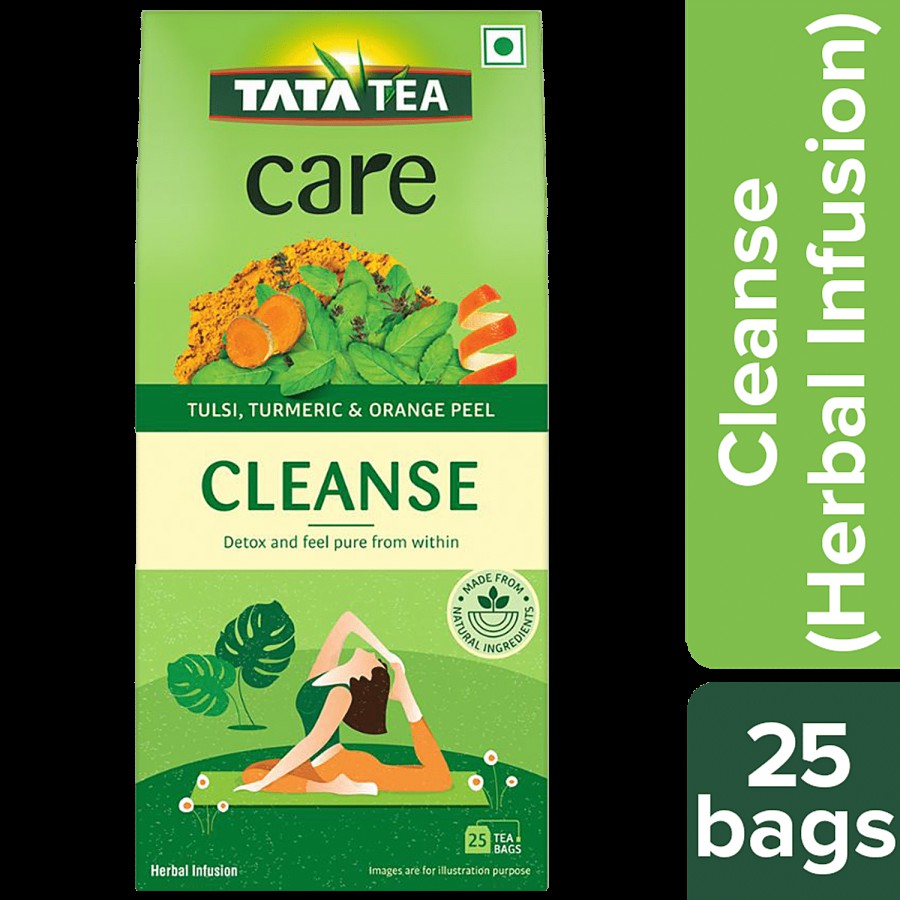 Tata Tea Care  Cleanse Herbal Infusion Green Tea With Tulsi