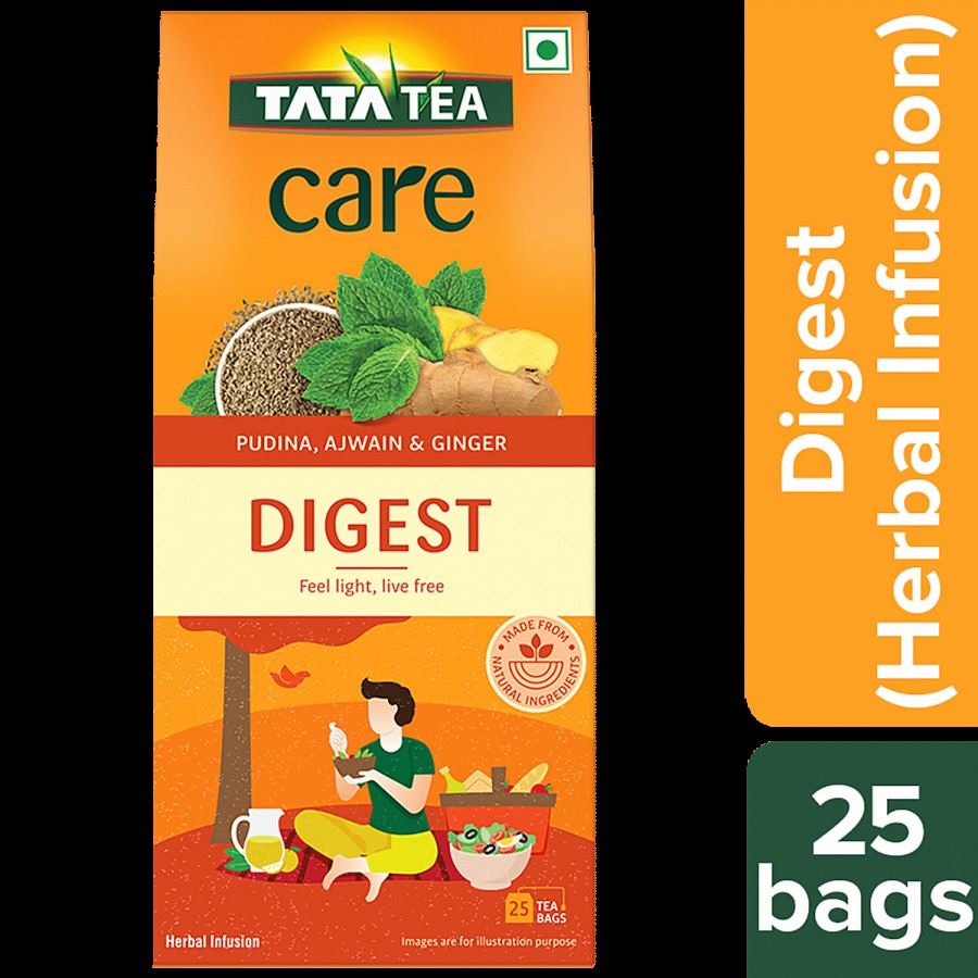 Tata Tea Care  Digest Herbal Infusion Green Tea - With Pudina