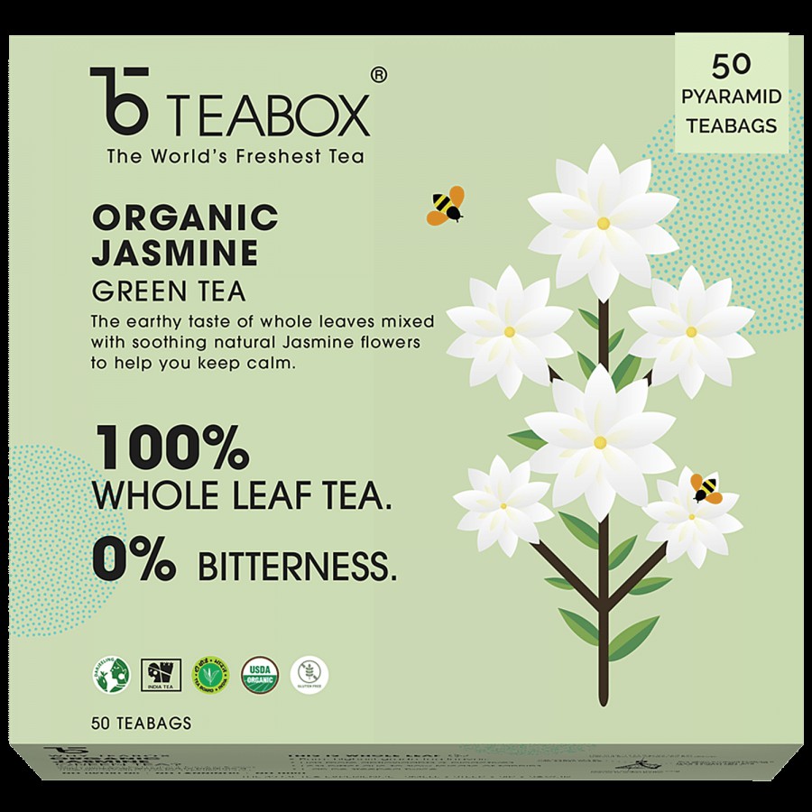 Teabox Jasmine Green Tea  - Calmness Inducing