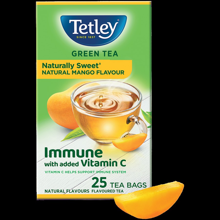 Tetley Green Tea Immune With Added Vitamin C - Natural Mango