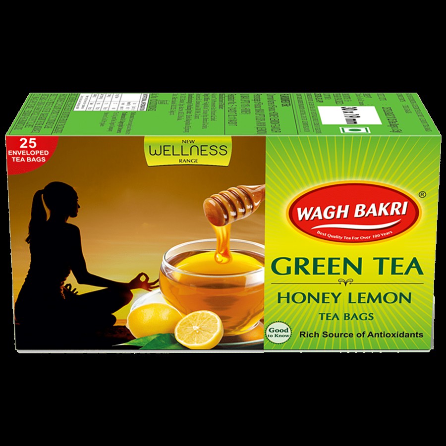 WaghBakri Green Tea - Honey Lemon