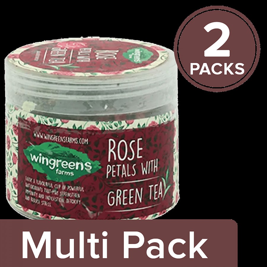 Wingreens Farms Rose Petals With Green Tea