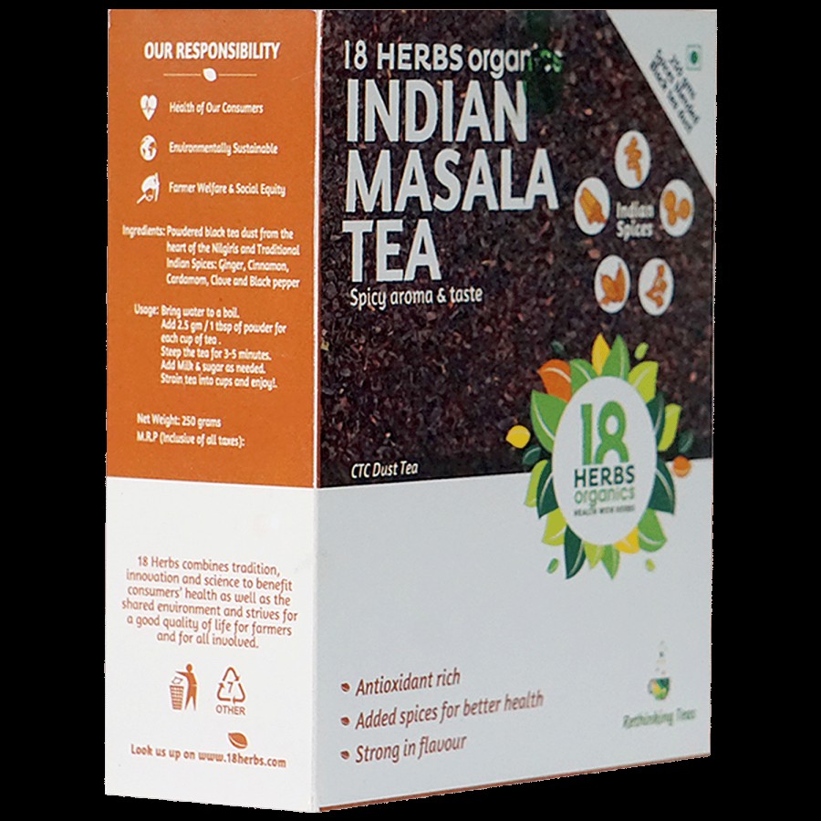 18 Herbs Organics Indian Masala CTC Dust Tea