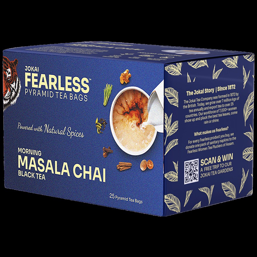 FEARLESS TEA Morning Masala Chai Black Tea - Whole Leaf