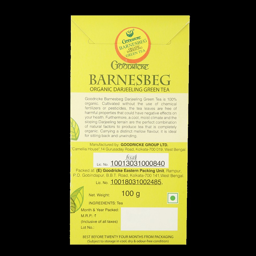 Goodricke Barnesbeg Organic Darjeeling Green Tea