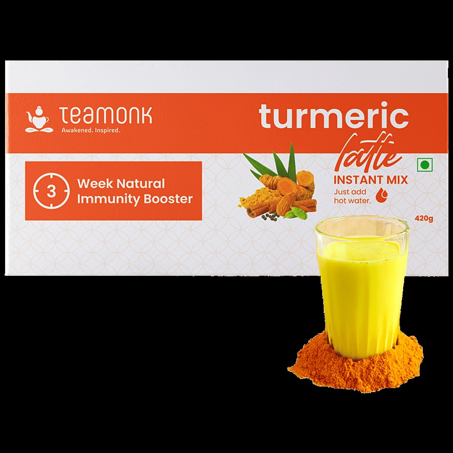 Teamonk Turmeric Latte Instant Mix - 3 Week Natural Immunity Booster Pack