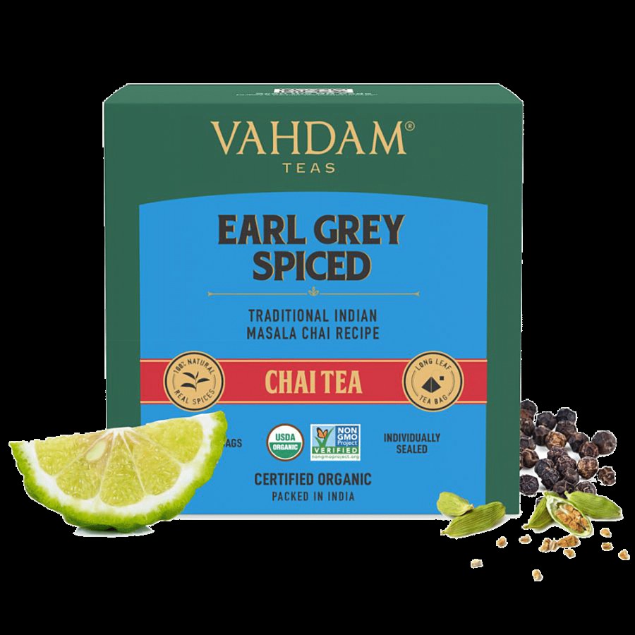 Vahdam Organic Earl Grey Spiced Masala Long Leaf Chai