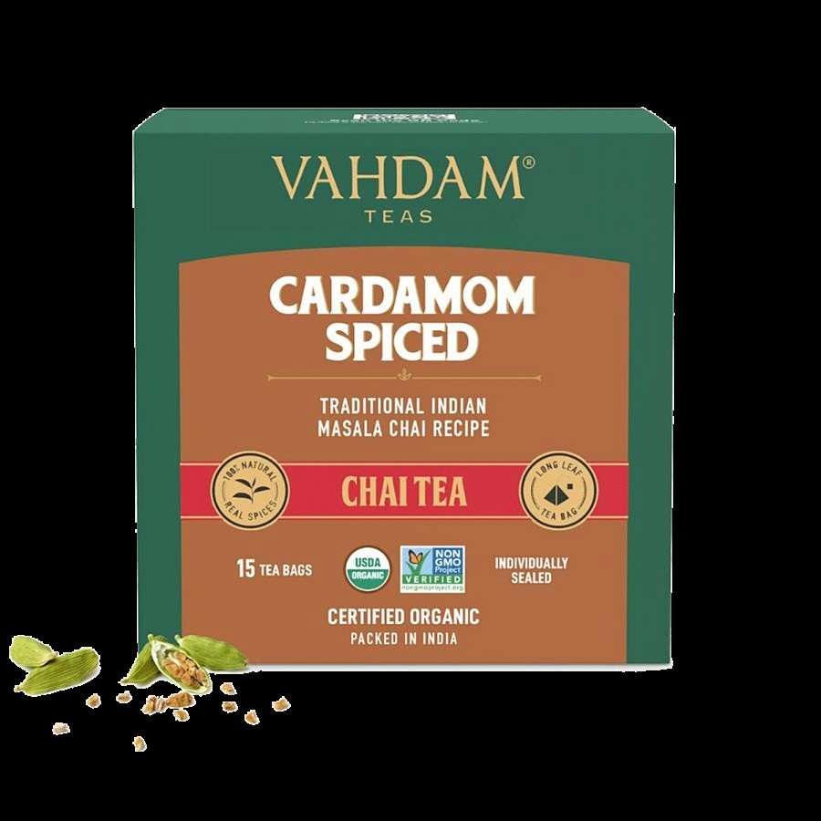 Vahdam Organic Masala Chai - Cardamom Spiced