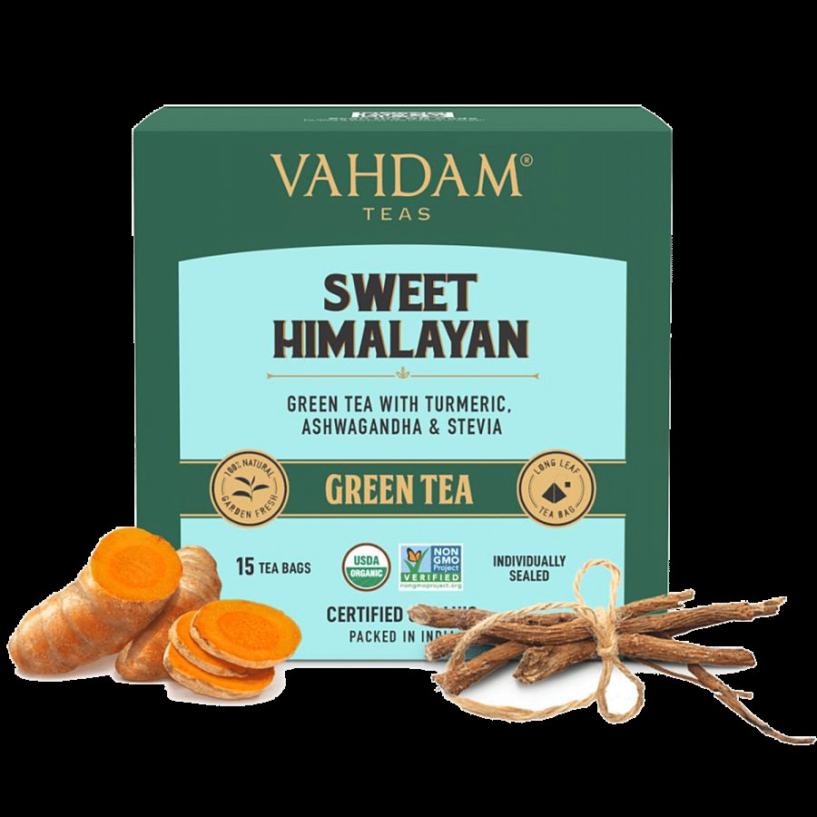 Vahdam Organic Sweet Himalayan Long Leaf Green Tea