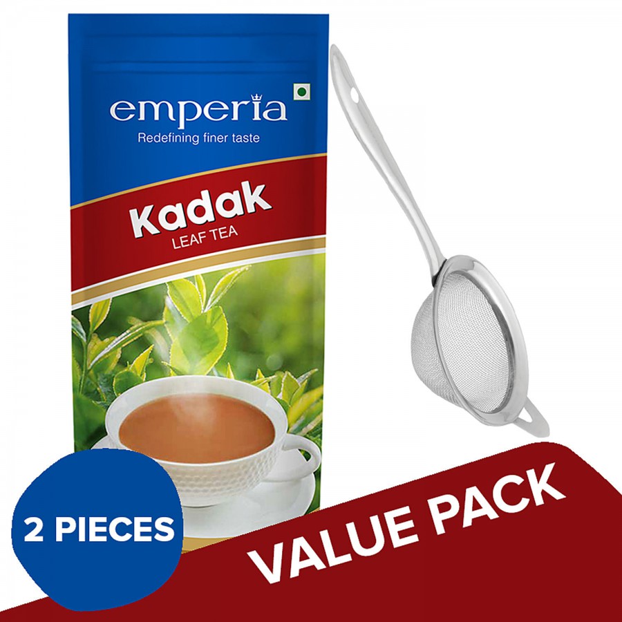 bb Combo Emperia Kadak Tea 500 g + Elephant Stainless Strainer - 8 cm