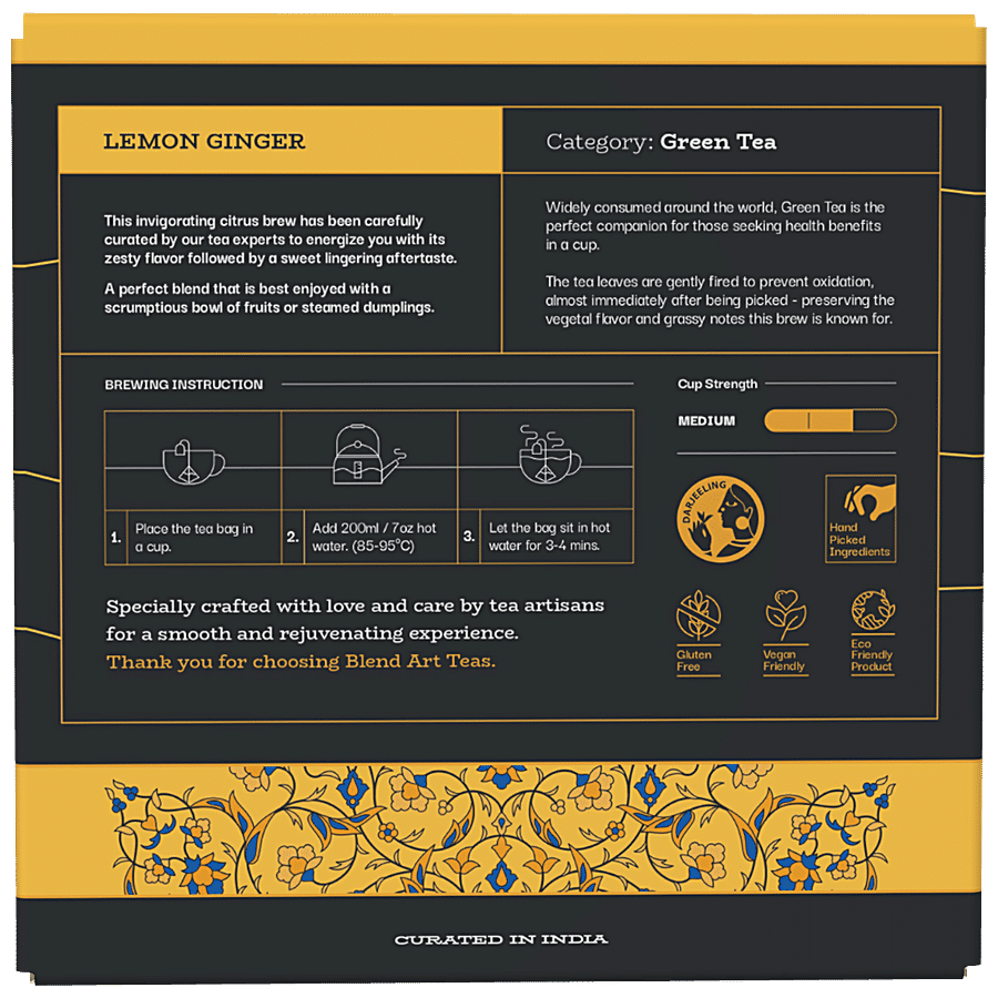 Blend Art Teas Lemon Ginger Green Tea
