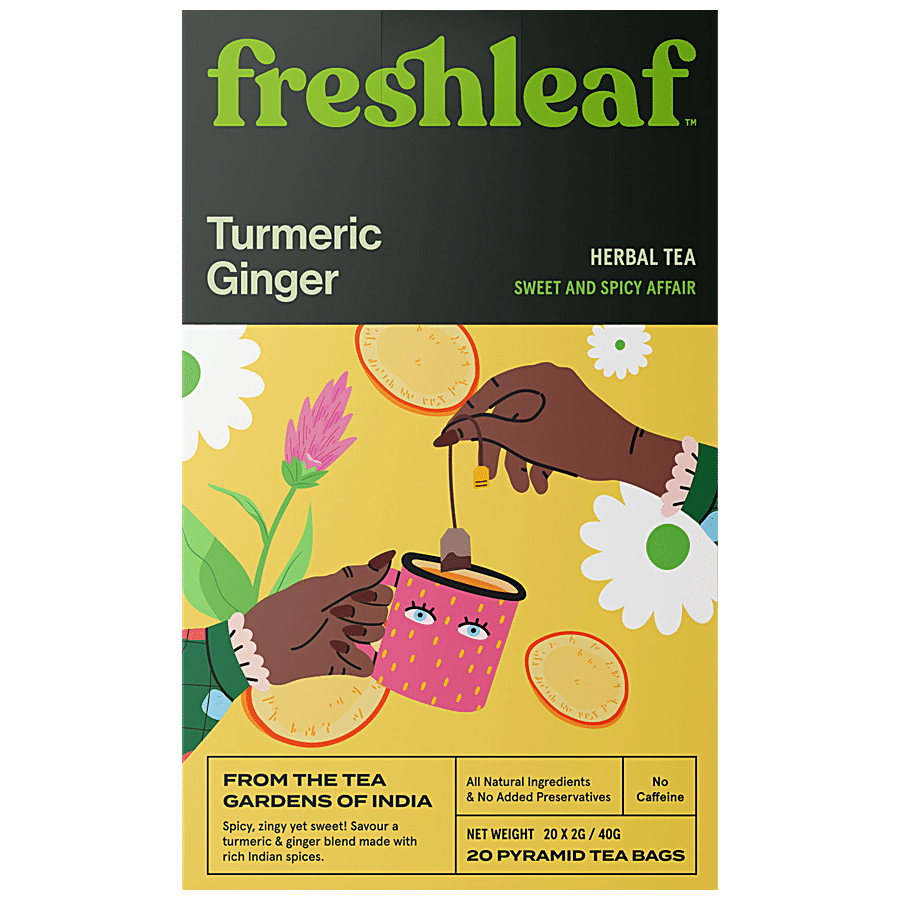 FRESHLEAF Turmeric Ginger Herbal Tea - Fresh