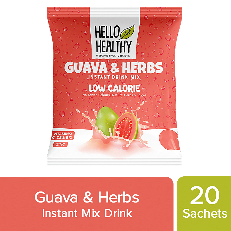 Hello Healthy Guava & Herbs Instant Drink Mix - Low Calorie