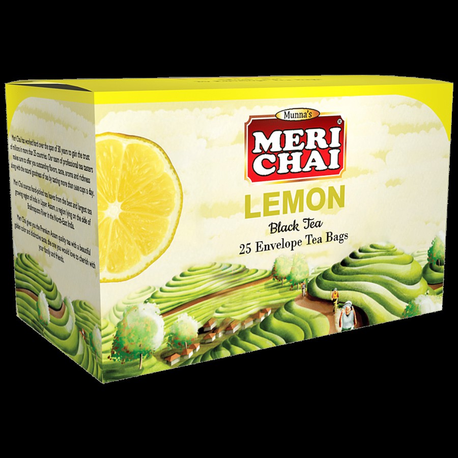 Meri Chai Lemon Black Tea - Ideal for Summer & Winter