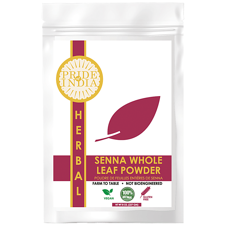 Pride Of India Senna Whole Leaf Powder - Herbal