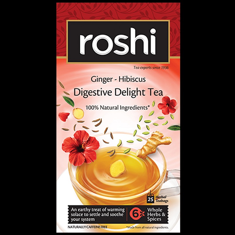 Roshi Digestive Herbal Tea - Digestive Delight With Ginger