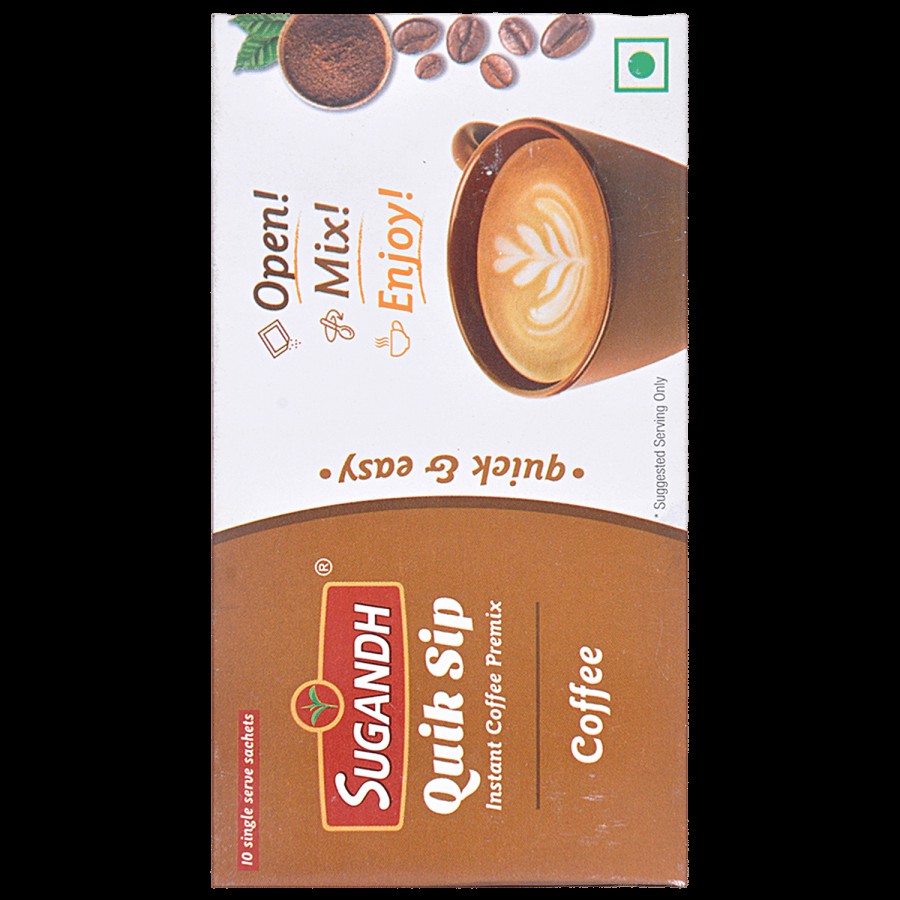 SUGANDH Quik Sip Instant Cofee Premix - Open Mix & Enjoy