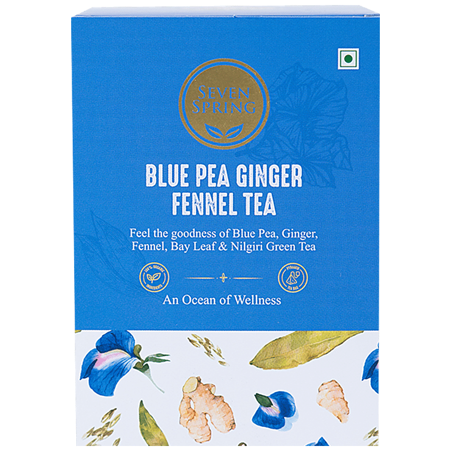 Seven Spring Tea Blue Pea Ginger Fennel Tea - Packed Wth Nutrients