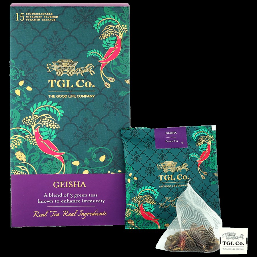 TGL Co. Geisha Green Tea Bags Make Brew Iced Tea or Hot Tea