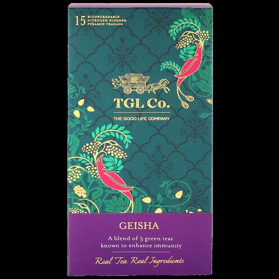 TGL Co. Geisha Green Tea Bags Make Brew Iced Tea or Hot Tea