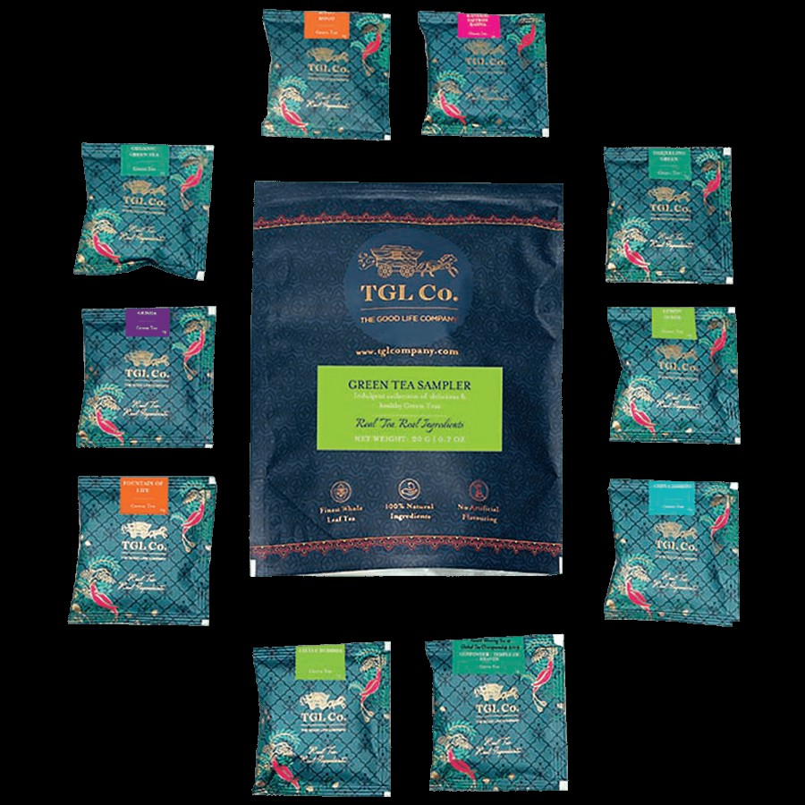 TGL Co. Green Tea Bags Sampler Box Assortment