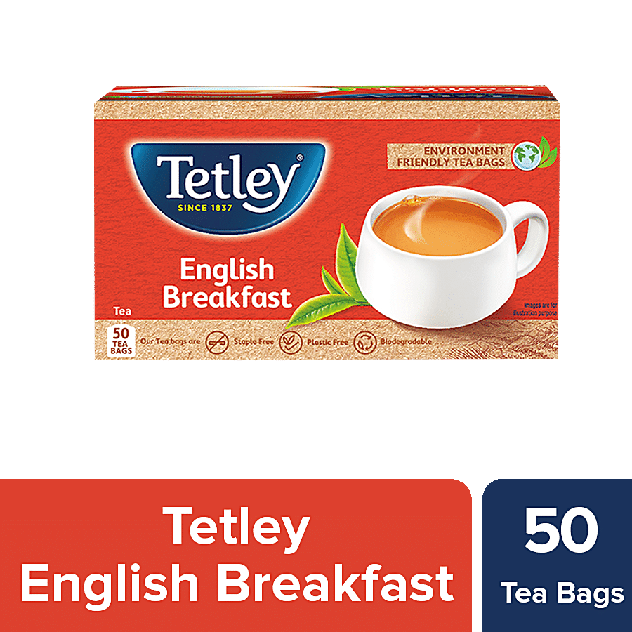 Tetley English Breakfast Black Tea - Distinct & Strong Flavour