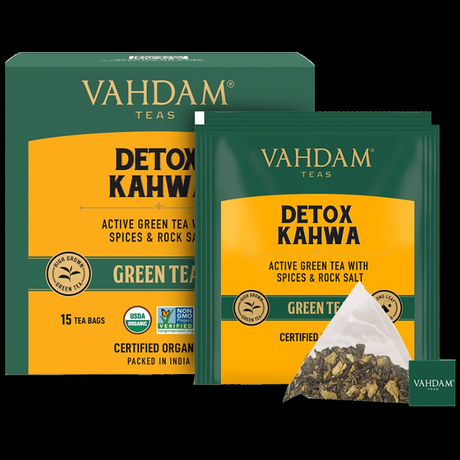 Vahdam Detox Kahwa Green Tea Bags