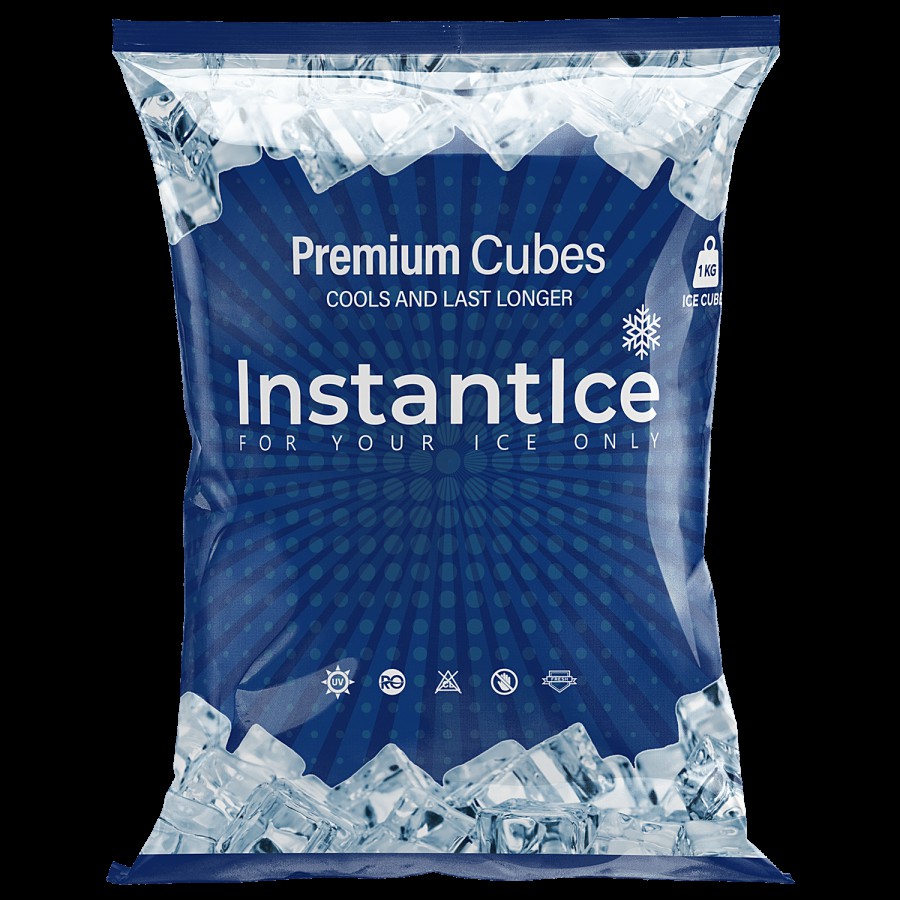 Instant Ice Instant Ice Cubes For Drinks & Beverages - Premium Crystal Clear