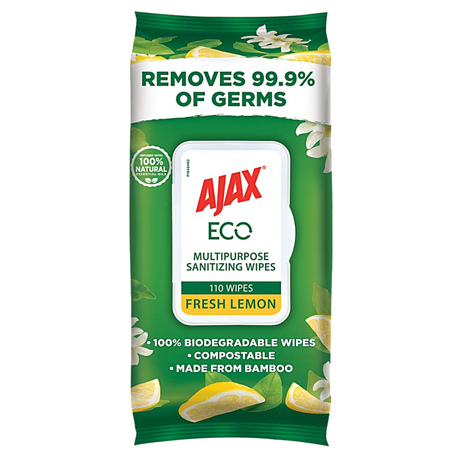 Ajax Eco Multipurpose Sanitizing Wipes - Fresh Lemon