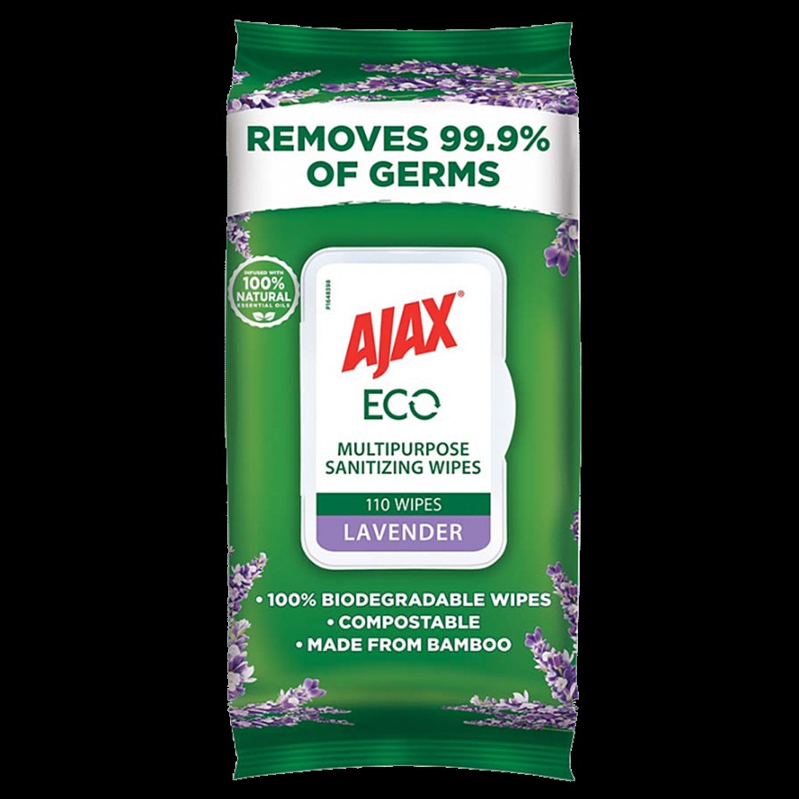 Ajax Eco Multipurpose Sanitizing Wipes - Lavender