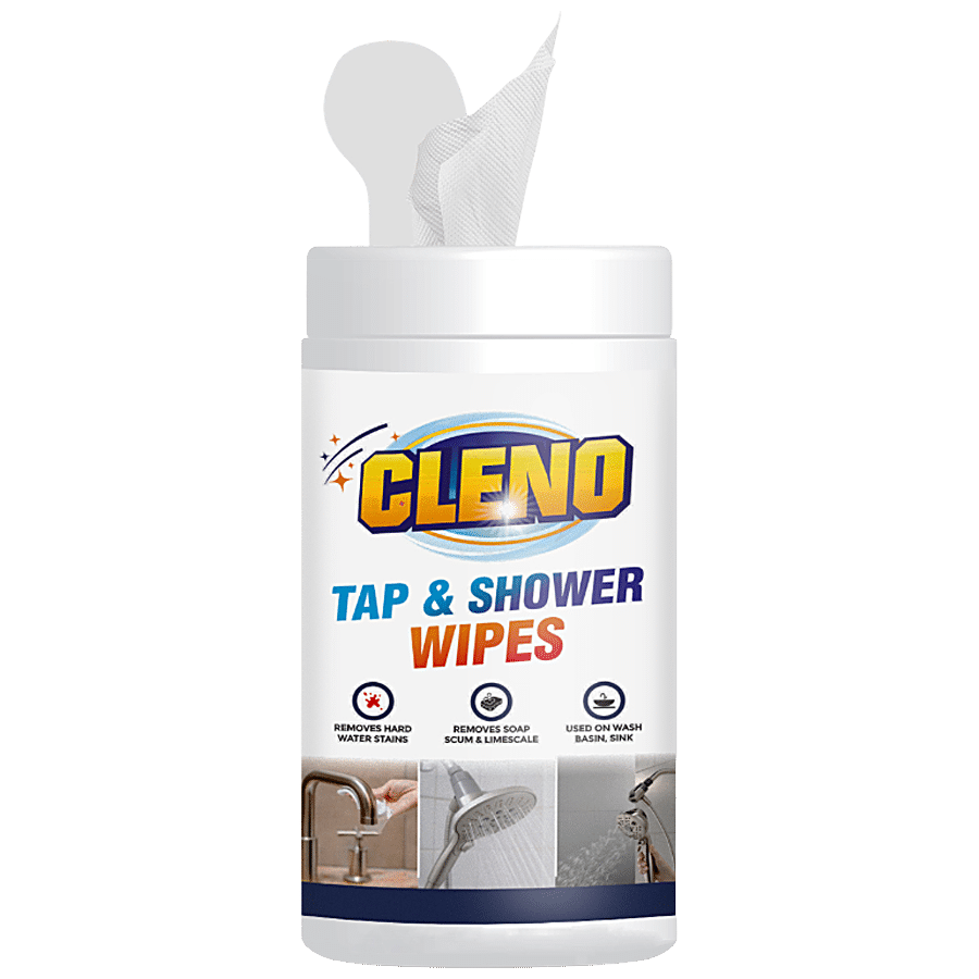 Cleno Tap & Shower Wipes - Removes Dirt & Stains